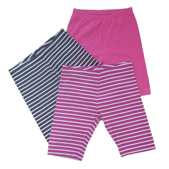 🧡2 /$15🧡 Girls Bike Shorts Bundle (Pink, Pink Stripes, Navy Blue Stripes) - - Picture 2 of 5